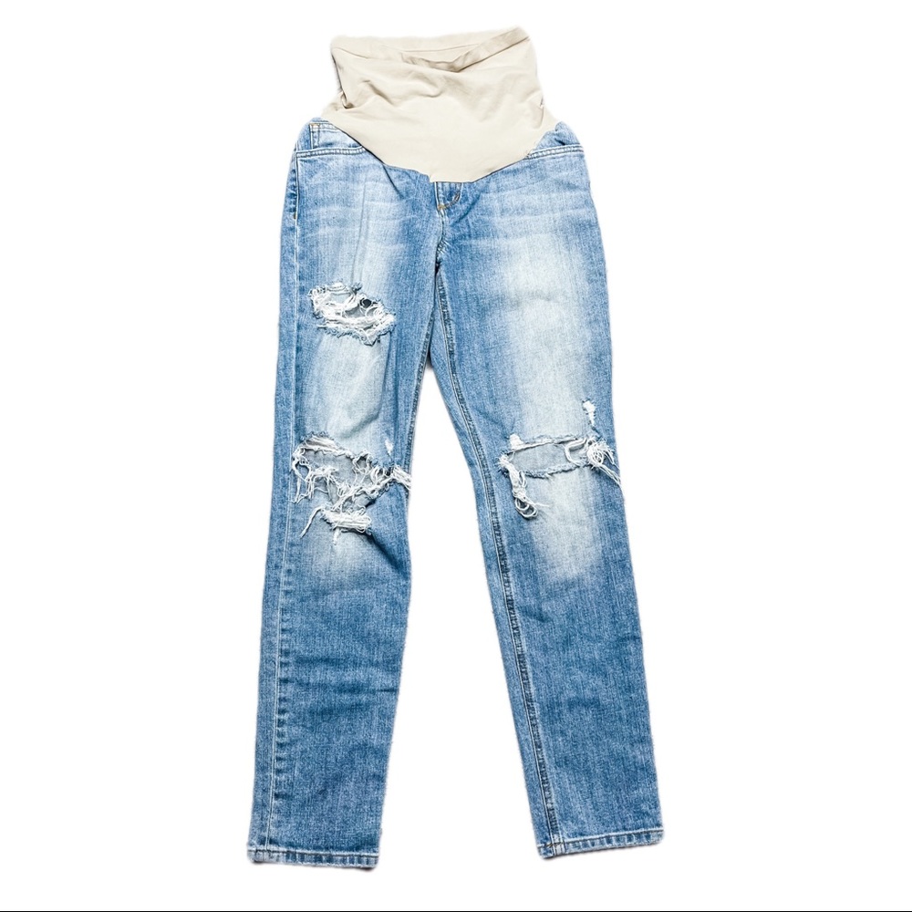 Joe’s Jeans Maternity Skinny Ankle Secret Fit Belly Distressed Light Wash 30